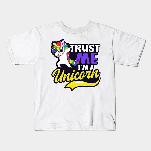 Funny Unicorn Shirt | Trust Me I'm A Unicorn Kids T-Shirt by Gawkclothing